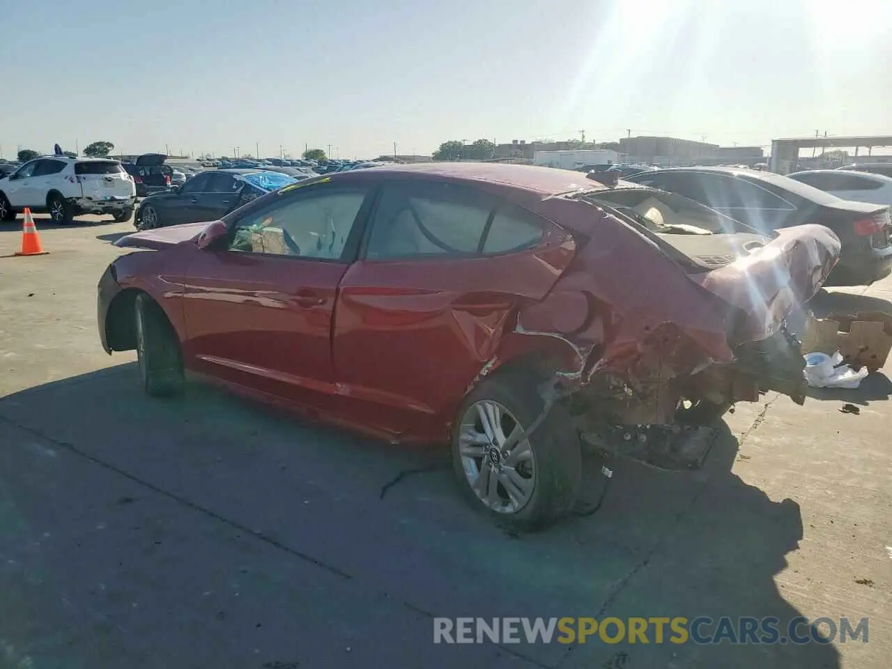 2 Photograph of a damaged car KMHD84LF2KU773593 HYUNDAI ELANTRA 2019