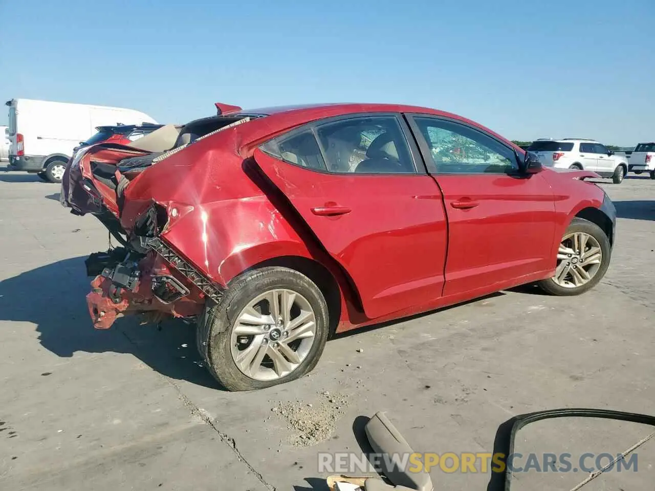 3 Photograph of a damaged car KMHD84LF2KU773593 HYUNDAI ELANTRA 2019