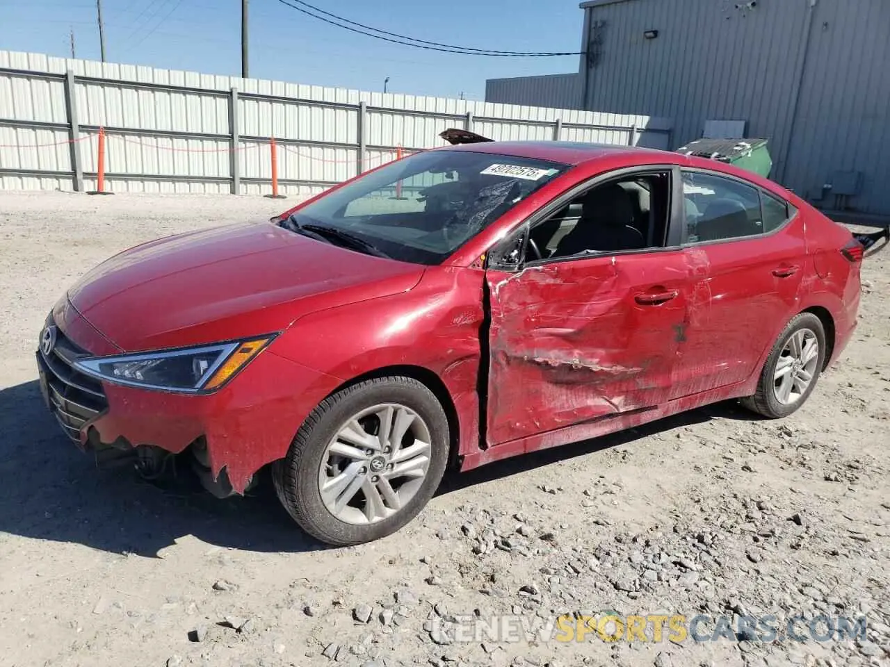 1 Photograph of a damaged car KMHD84LF2KU779913 HYUNDAI ELANTRA 2019
