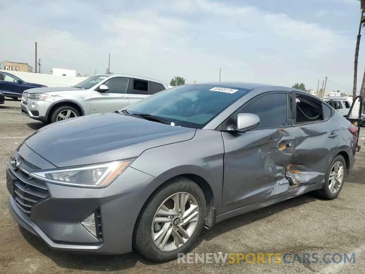 1 Photograph of a damaged car KMHD84LF2KU877758 HYUNDAI ELANTRA 2019