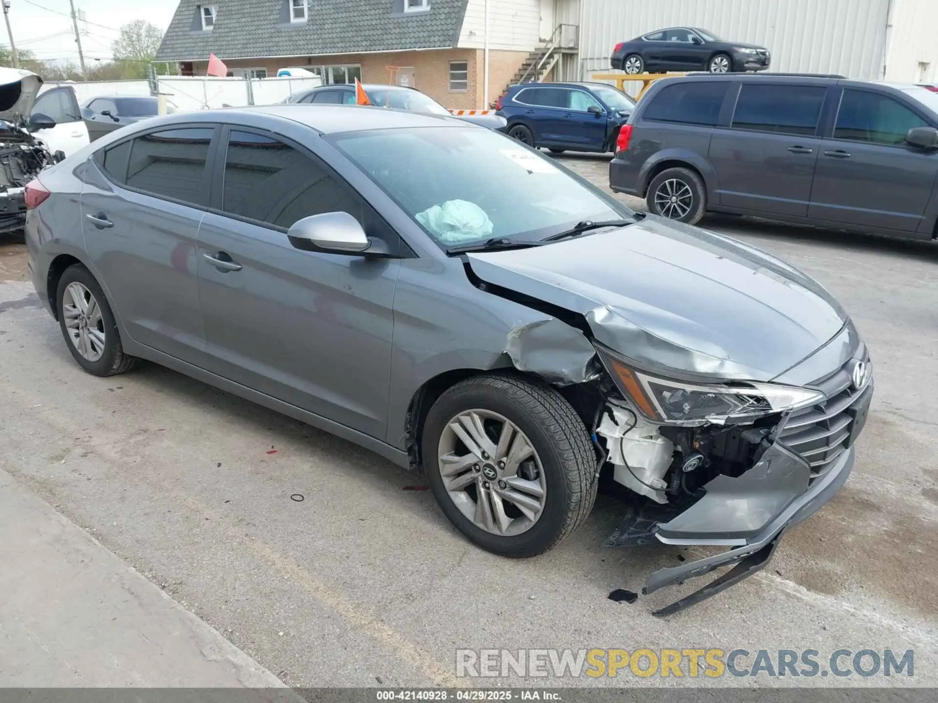 1 Photograph of a damaged car KMHD84LF3KU761288 HYUNDAI ELANTRA 2019