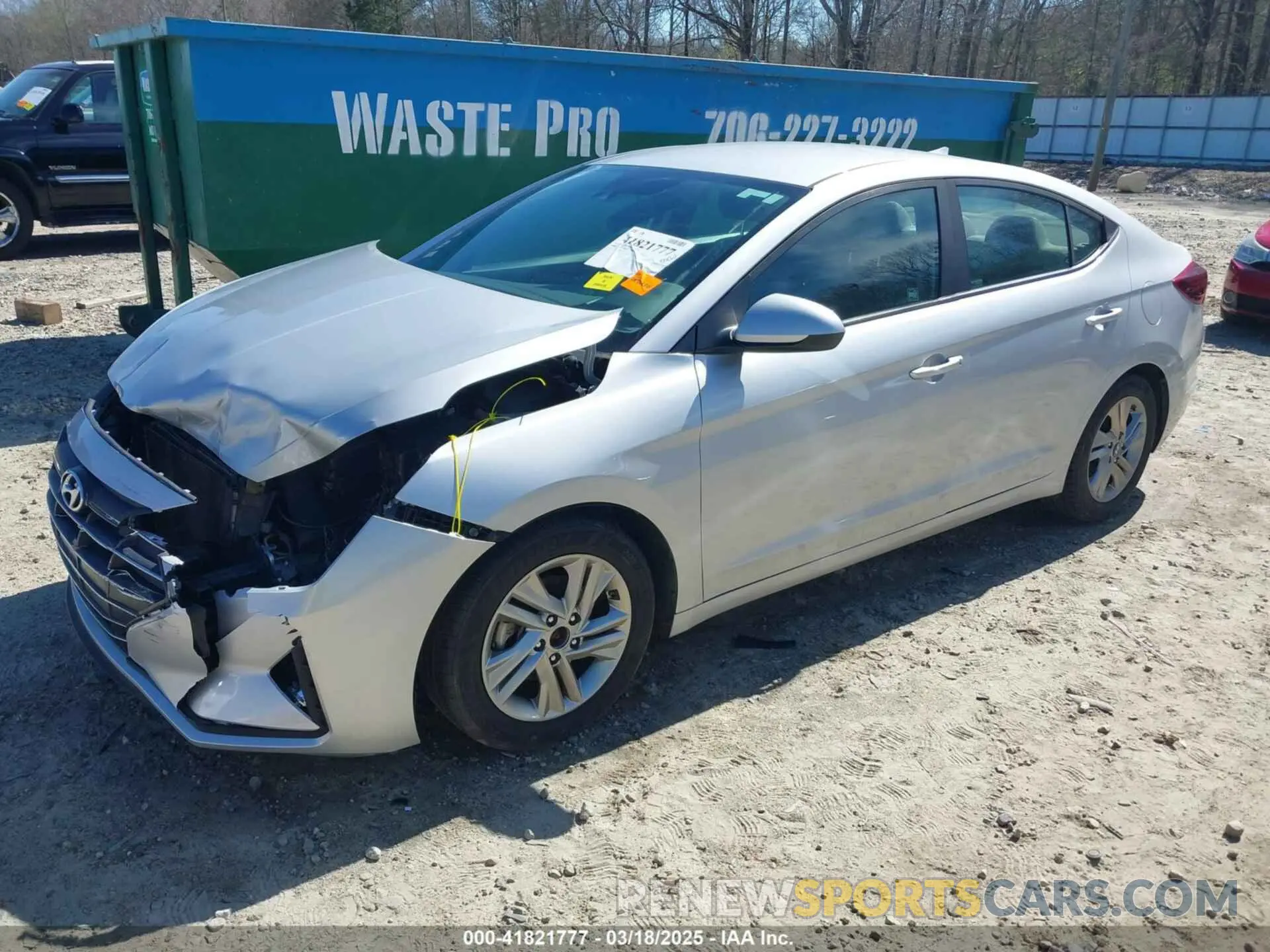 2 Photograph of a damaged car KMHD84LF4KU743494 HYUNDAI ELANTRA 2019