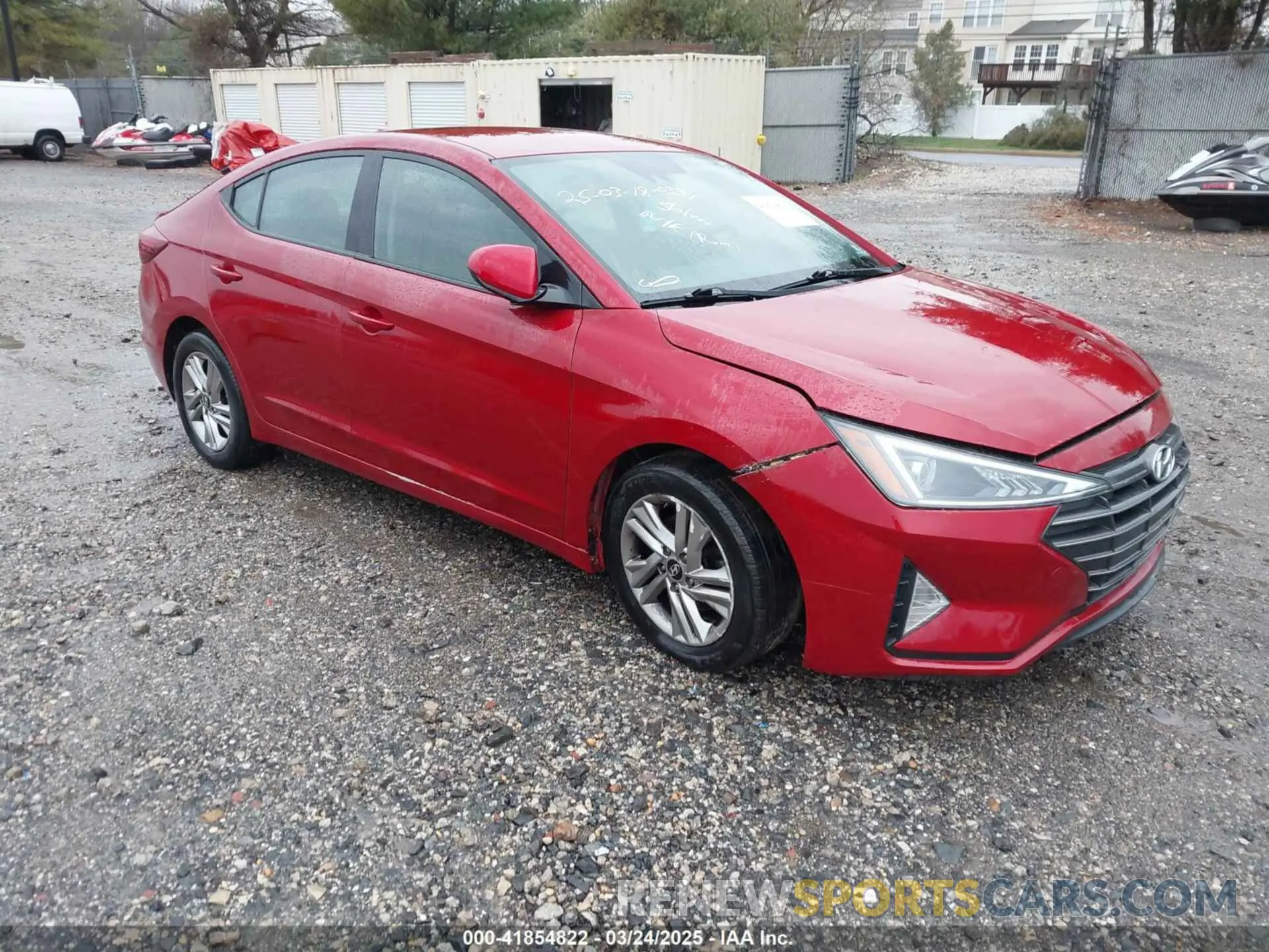 1 Photograph of a damaged car KMHD84LF4KU749537 HYUNDAI ELANTRA 2019