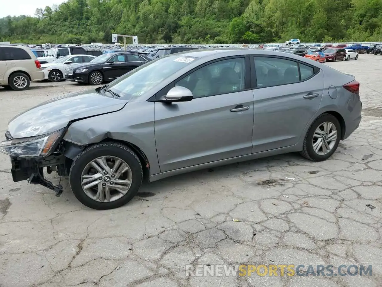 1 Photograph of a damaged car KMHD84LF4KU770078 HYUNDAI ELANTRA 2019