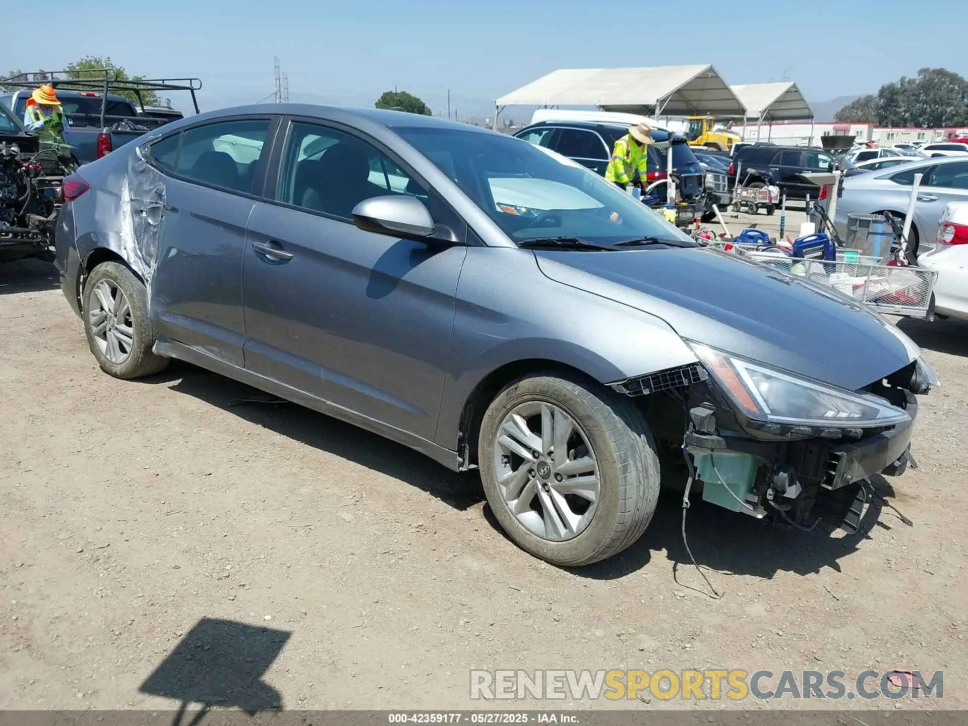 1 Photograph of a damaged car KMHD84LF4KU862789 HYUNDAI ELANTRA 2019