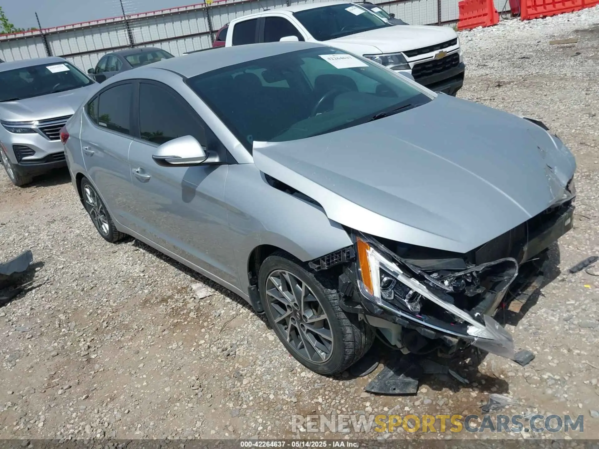 1 Photograph of a damaged car KMHD84LF4KU864915 HYUNDAI ELANTRA 2019