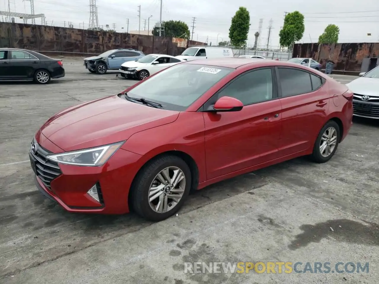 1 Photograph of a damaged car KMHD84LF5KU737977 HYUNDAI ELANTRA 2019