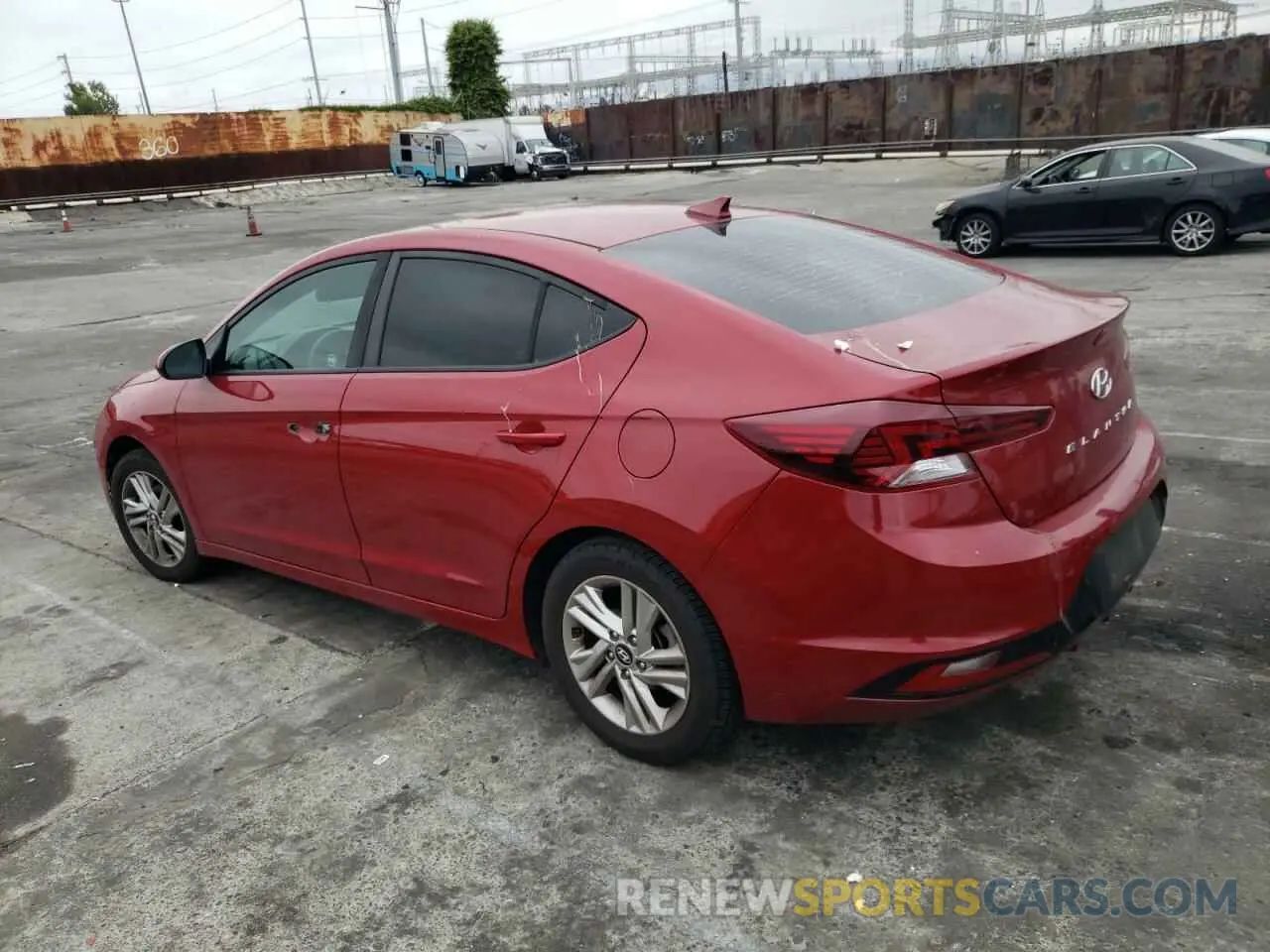 2 Photograph of a damaged car KMHD84LF5KU737977 HYUNDAI ELANTRA 2019