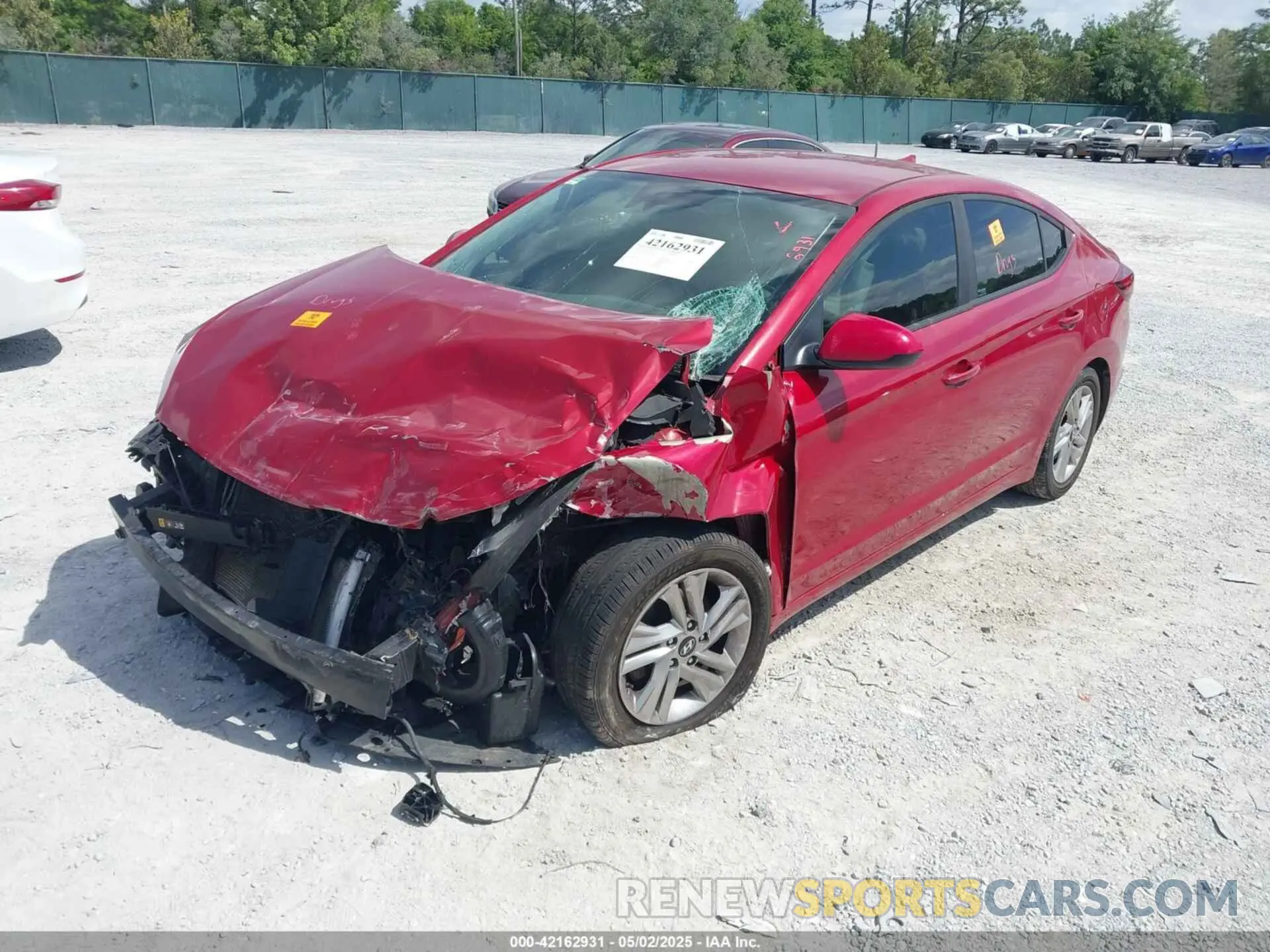 2 Photograph of a damaged car KMHD84LF5KU741477 HYUNDAI ELANTRA 2019