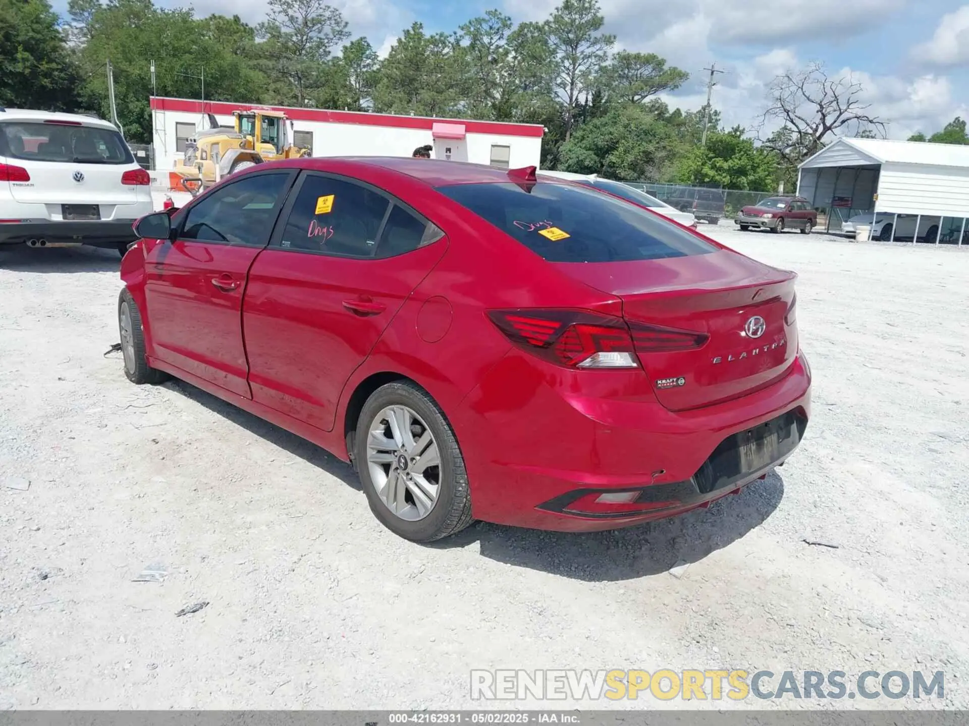 3 Photograph of a damaged car KMHD84LF5KU741477 HYUNDAI ELANTRA 2019
