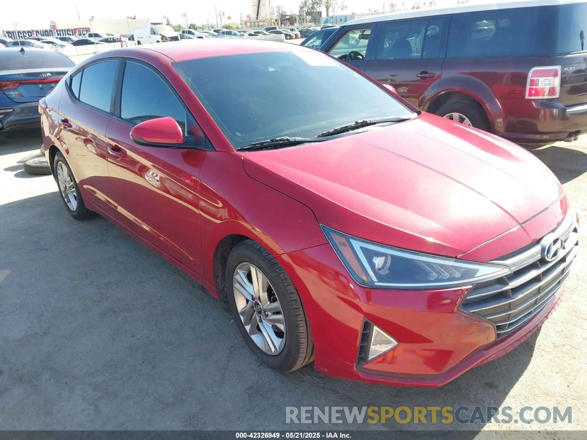 1 Photograph of a damaged car KMHD84LF5KU742399 HYUNDAI ELANTRA 2019