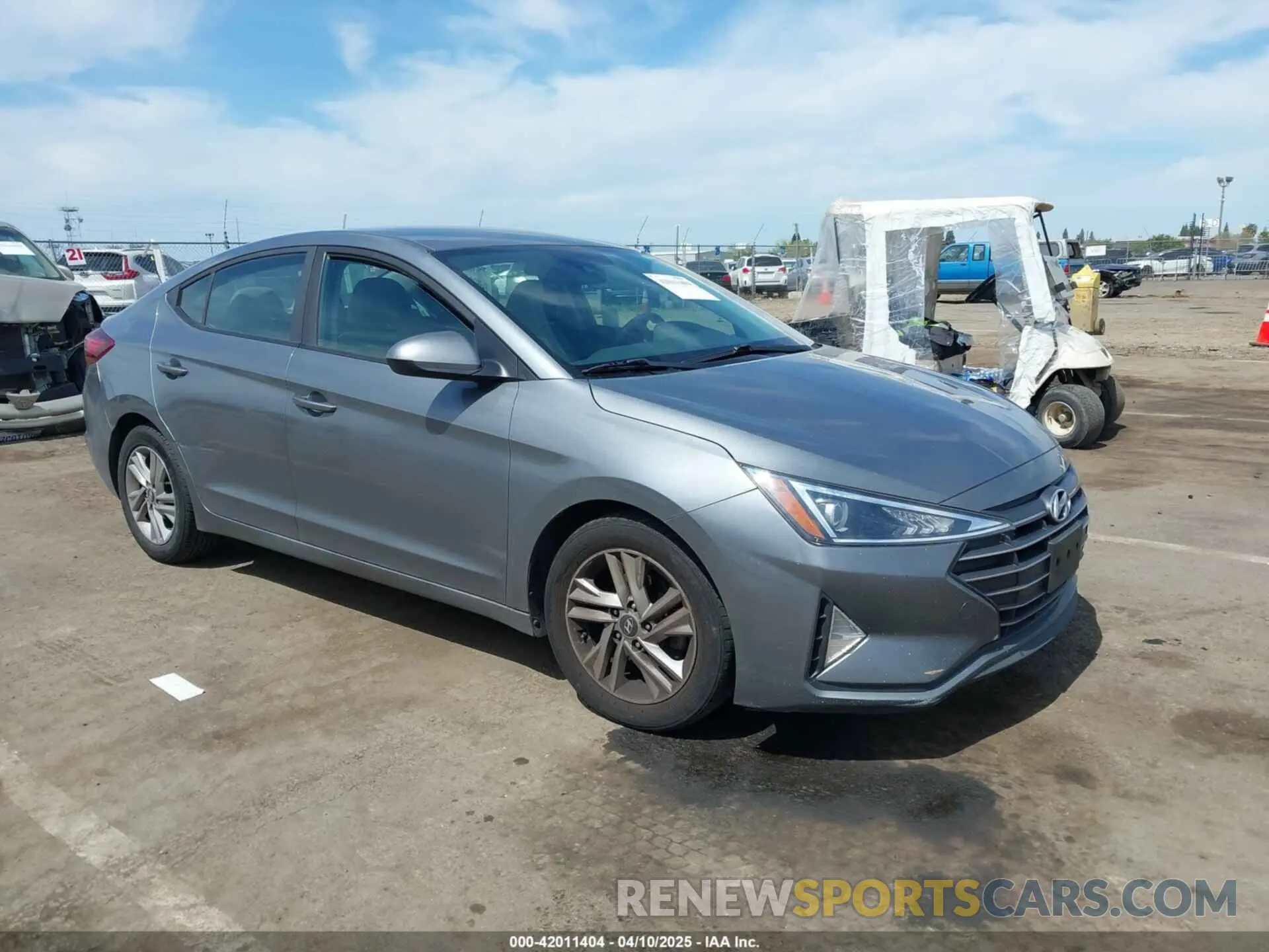 1 Photograph of a damaged car KMHD84LF5KU752284 HYUNDAI ELANTRA 2019