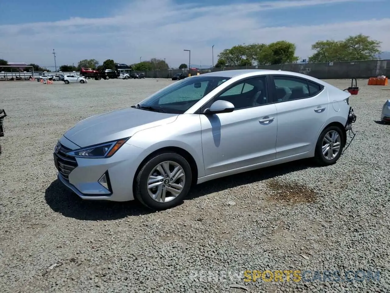 1 Photograph of a damaged car KMHD84LF5KU761860 HYUNDAI ELANTRA 2019