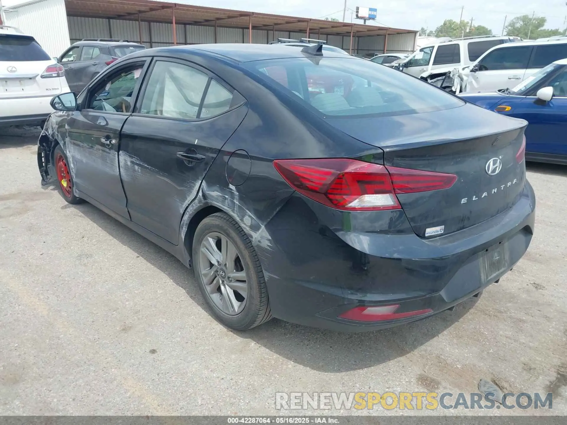 3 Photograph of a damaged car KMHD84LF5KU786869 HYUNDAI ELANTRA 2019