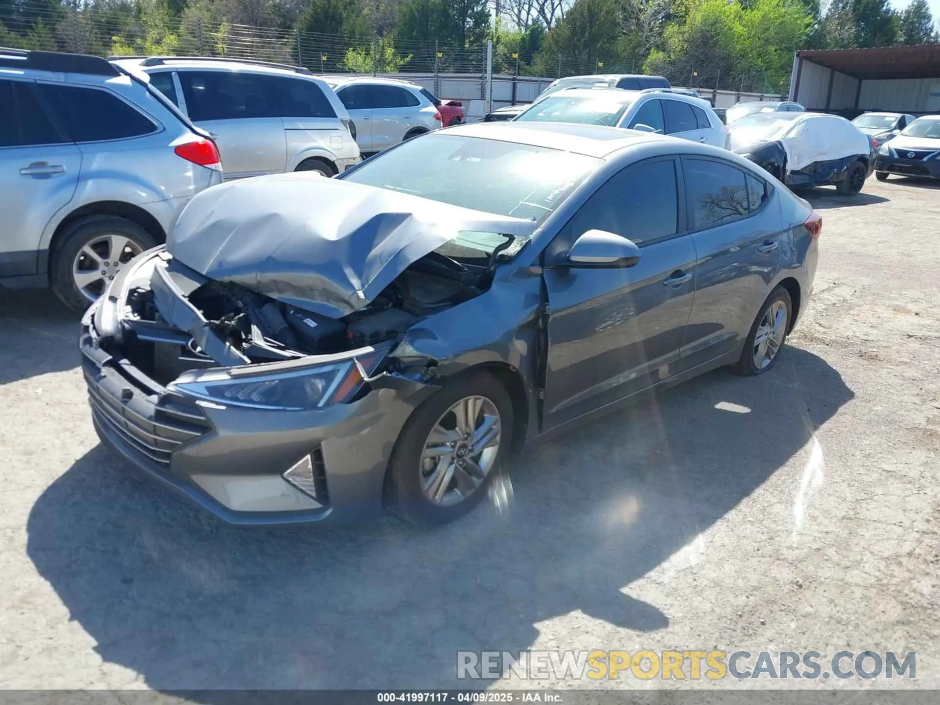 2 Photograph of a damaged car KMHD84LF5KU826044 HYUNDAI ELANTRA 2019