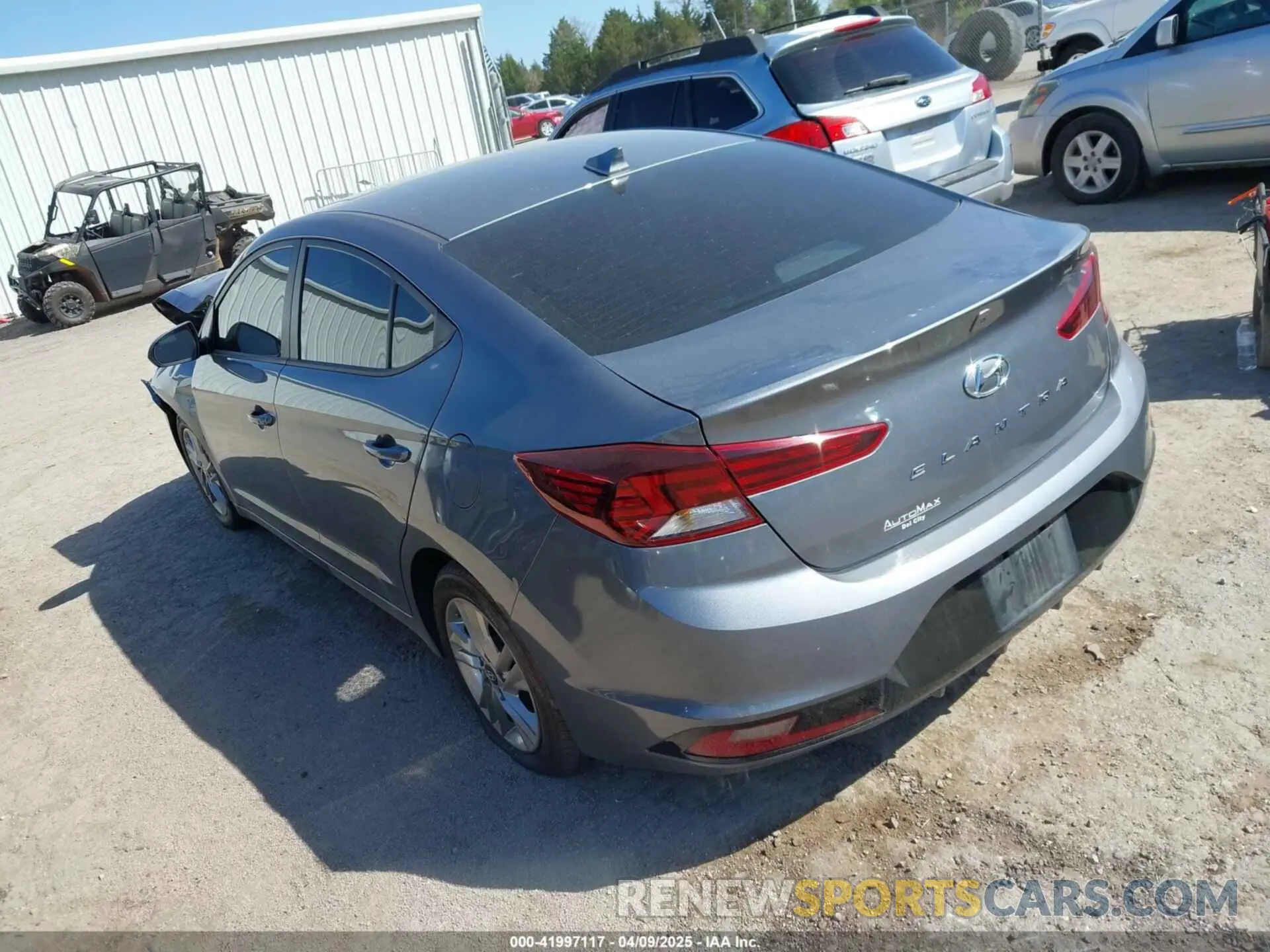 3 Photograph of a damaged car KMHD84LF5KU826044 HYUNDAI ELANTRA 2019