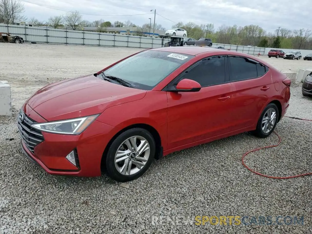 1 Photograph of a damaged car KMHD84LF5KU875731 HYUNDAI ELANTRA 2019