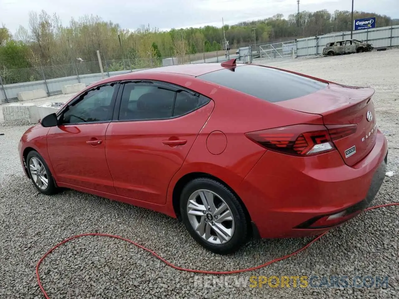 2 Photograph of a damaged car KMHD84LF5KU875731 HYUNDAI ELANTRA 2019