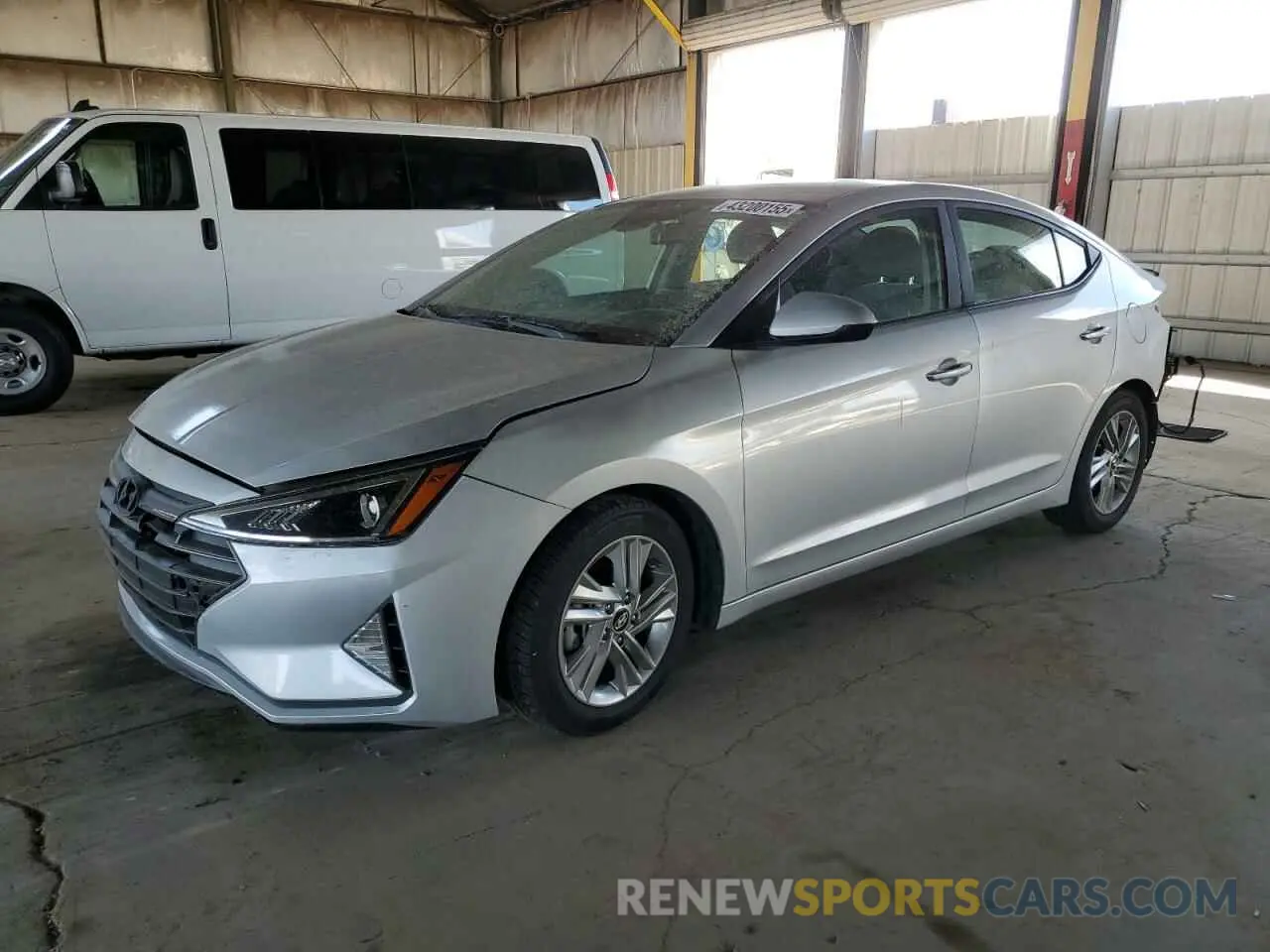 1 Photograph of a damaged car KMHD84LF6KU746140 HYUNDAI ELANTRA 2019
