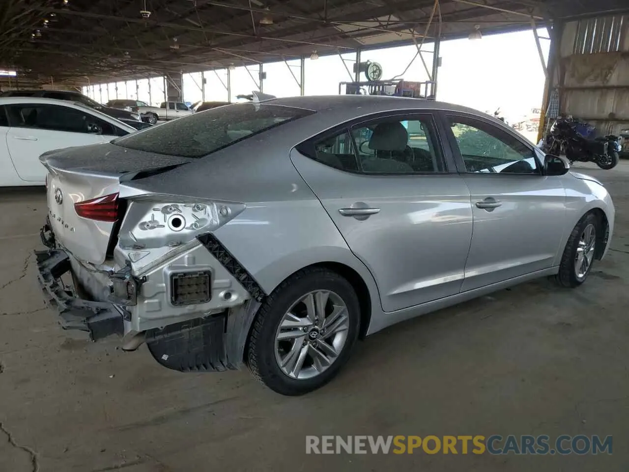 3 Photograph of a damaged car KMHD84LF6KU746140 HYUNDAI ELANTRA 2019