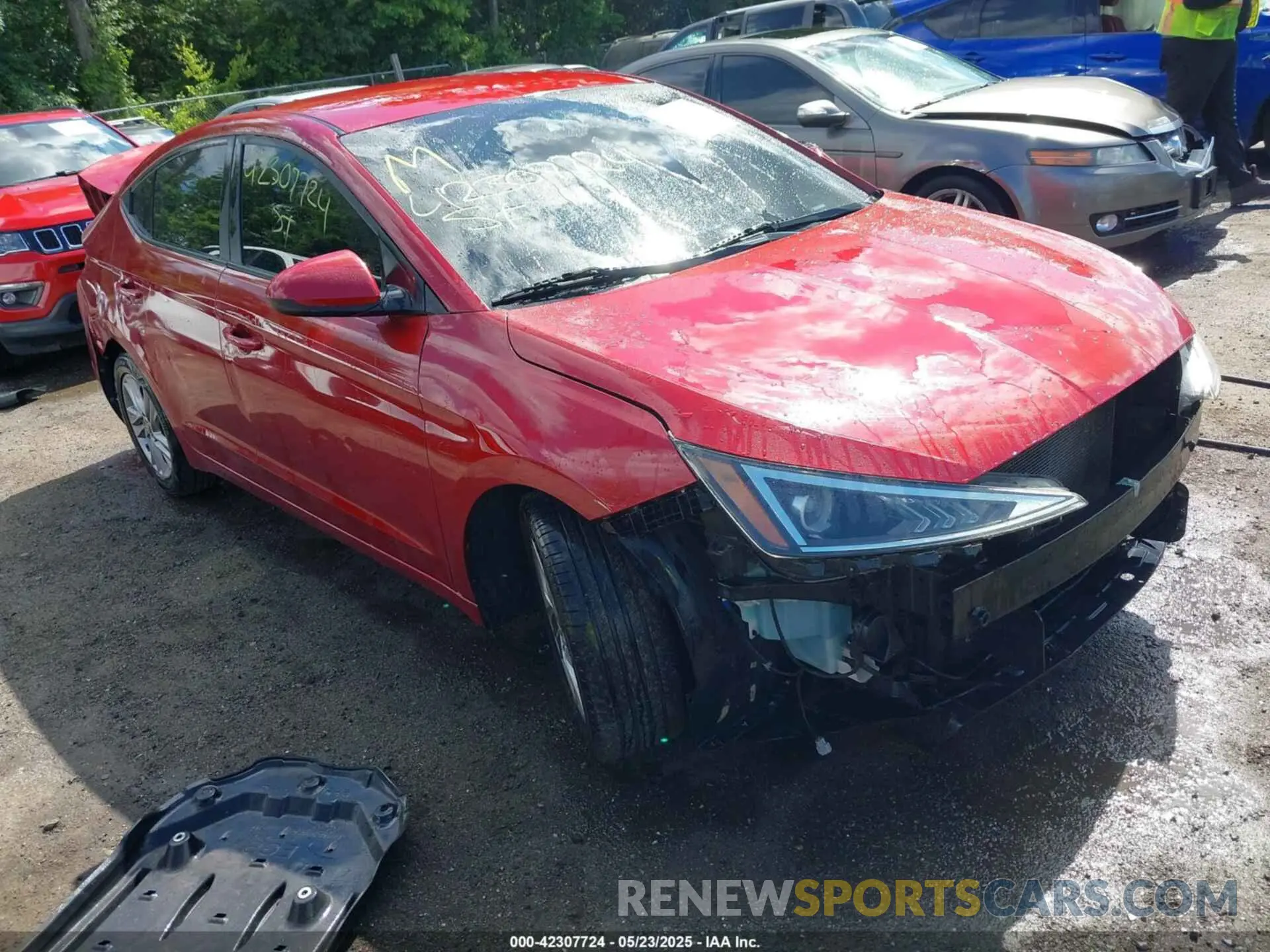 1 Photograph of a damaged car KMHD84LF6KU747420 HYUNDAI ELANTRA 2019