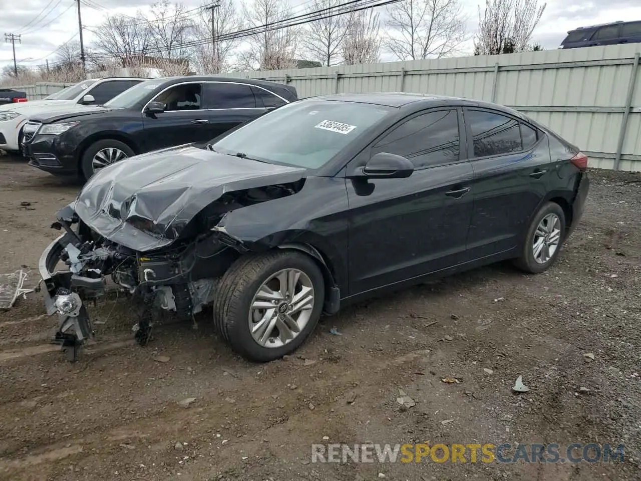 1 Photograph of a damaged car KMHD84LF6KU784368 HYUNDAI ELANTRA 2019