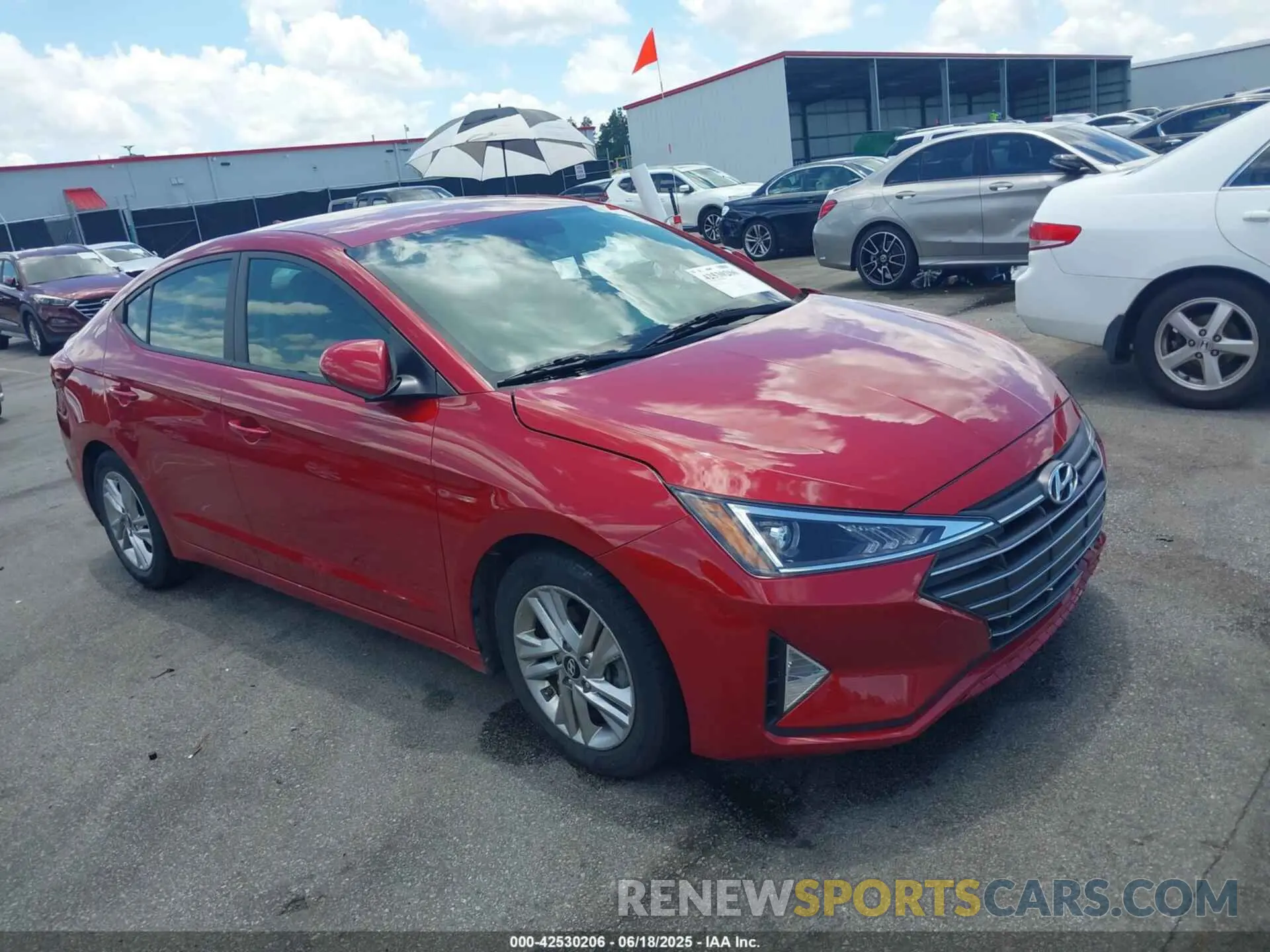 1 Photograph of a damaged car KMHD84LF6KU806742 HYUNDAI ELANTRA 2019