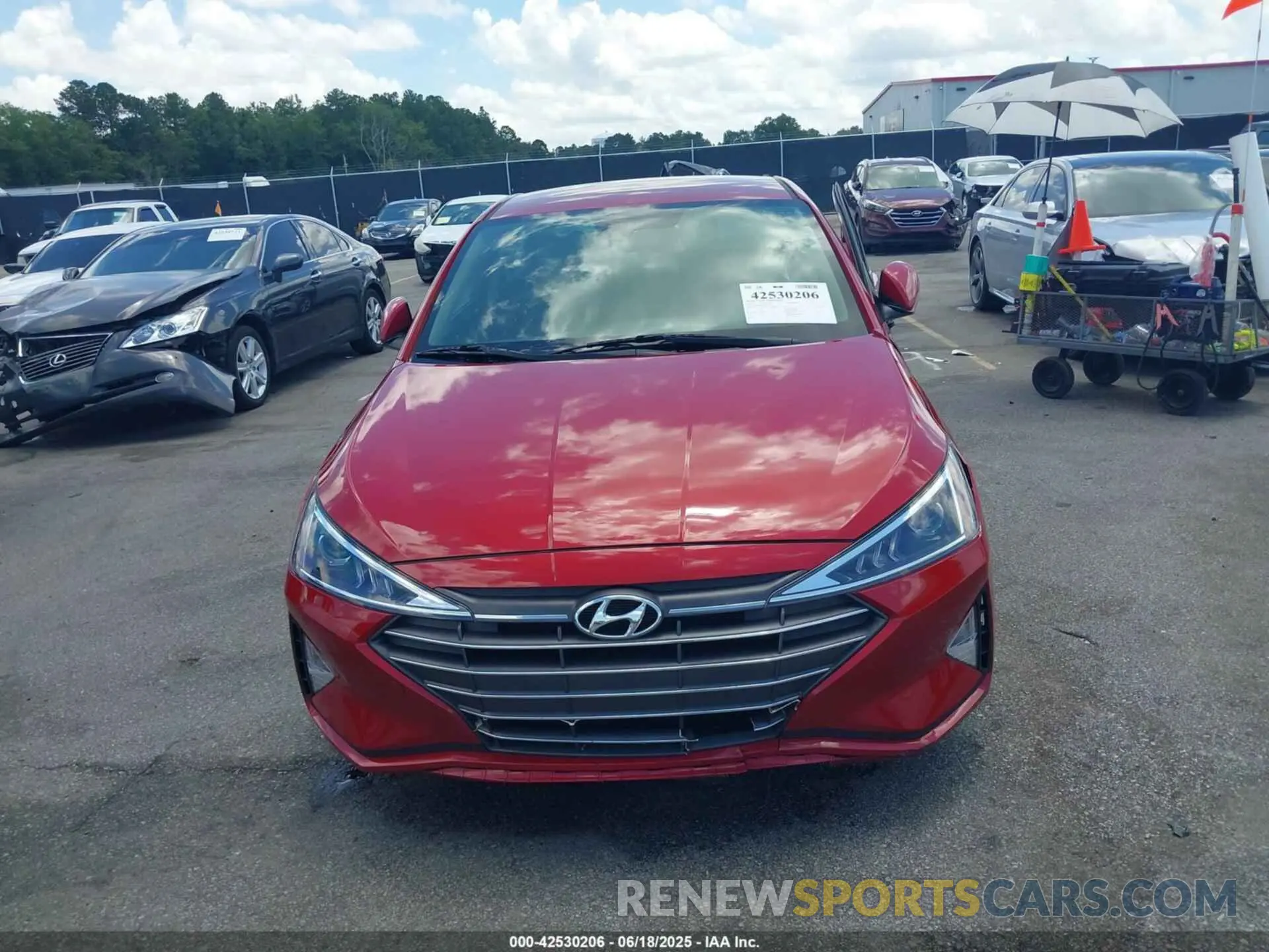 12 Photograph of a damaged car KMHD84LF6KU806742 HYUNDAI ELANTRA 2019