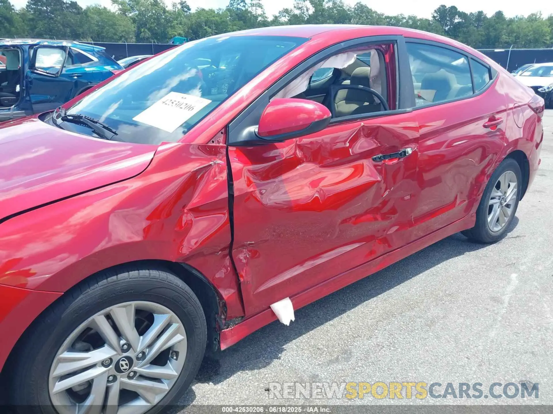6 Photograph of a damaged car KMHD84LF6KU806742 HYUNDAI ELANTRA 2019