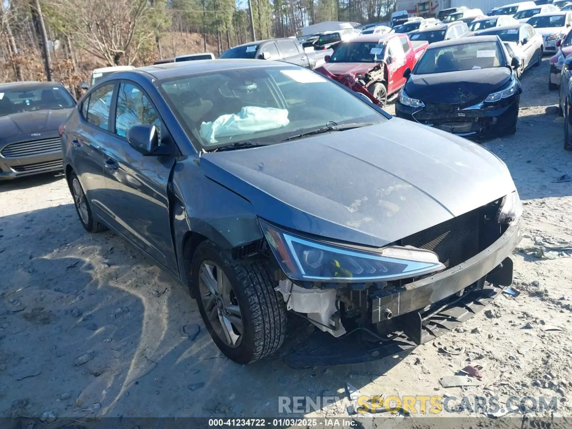 1 Photograph of a damaged car KMHD84LF6KU830703 HYUNDAI ELANTRA 2019