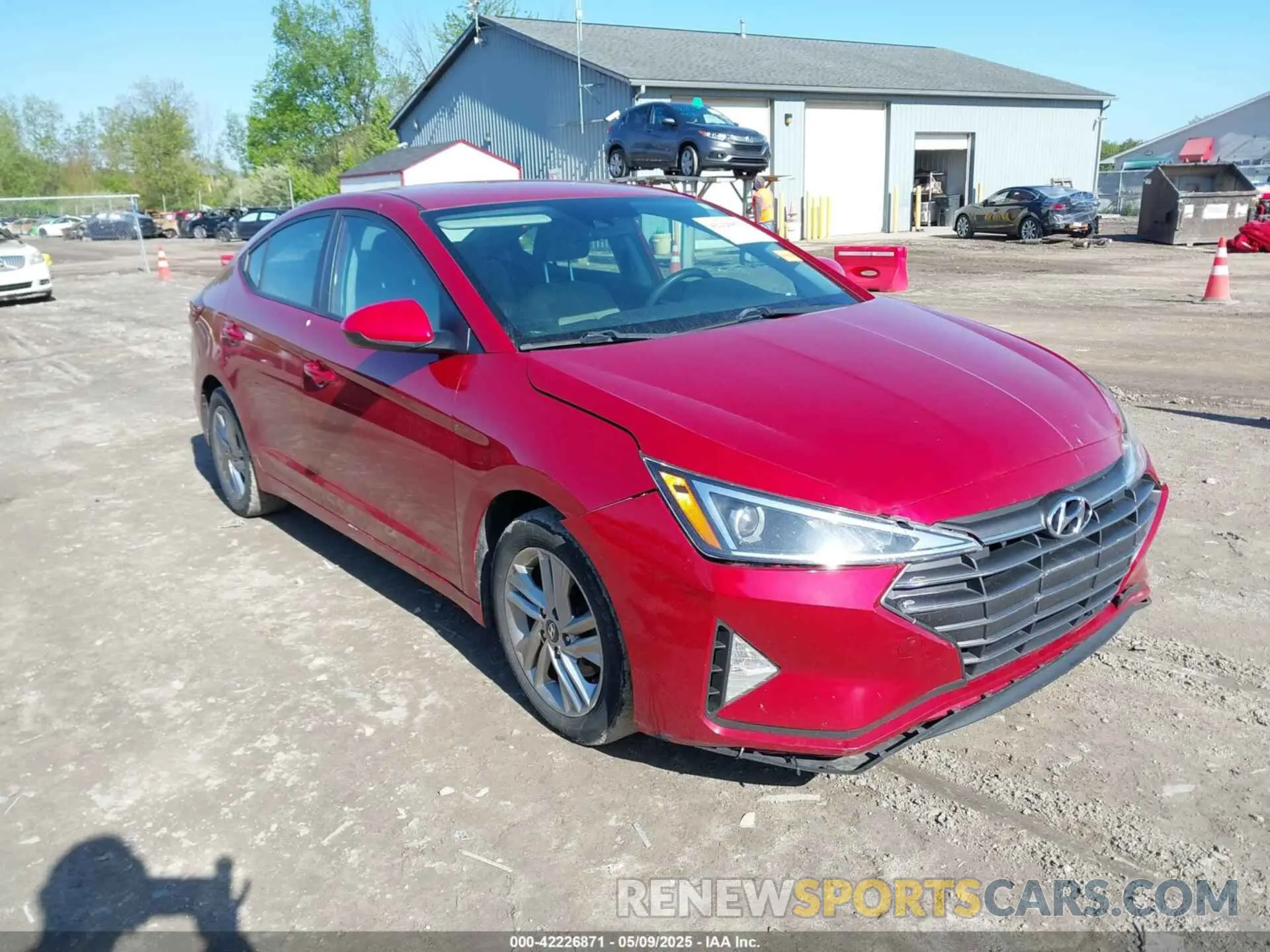 1 Photograph of a damaged car KMHD84LF7KU744526 HYUNDAI ELANTRA 2019
