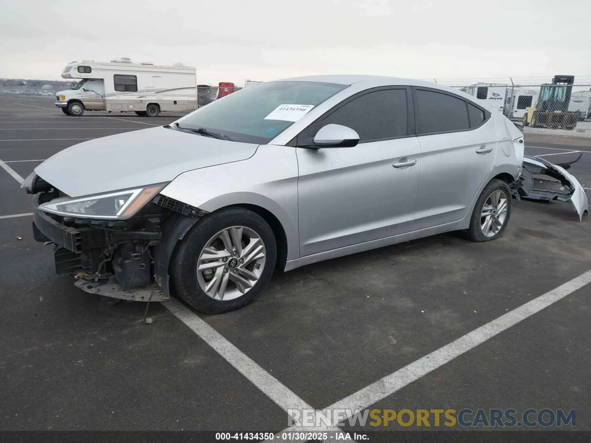 2 Photograph of a damaged car KMHD84LF7KU773329 HYUNDAI ELANTRA 2019