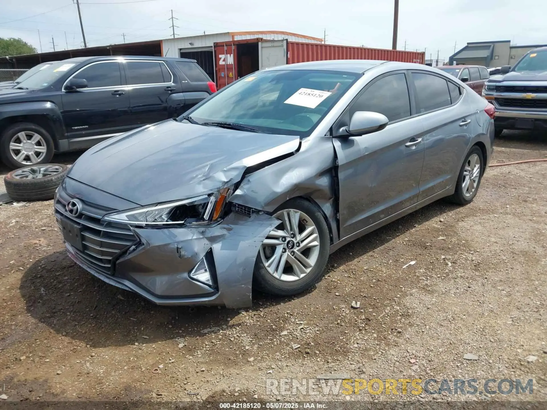 2 Photograph of a damaged car KMHD84LF7KU853603 HYUNDAI ELANTRA 2019