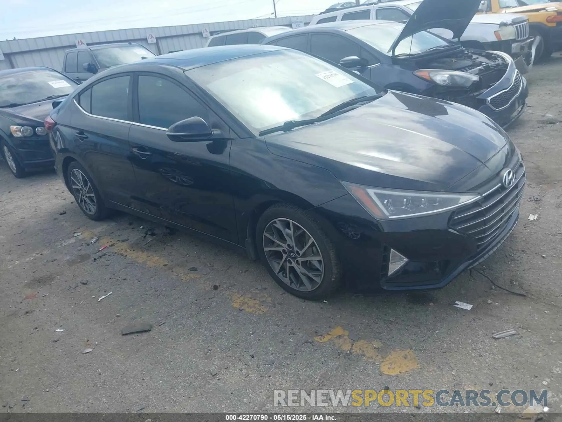 1 Photograph of a damaged car KMHD84LF7KU859465 HYUNDAI ELANTRA 2019