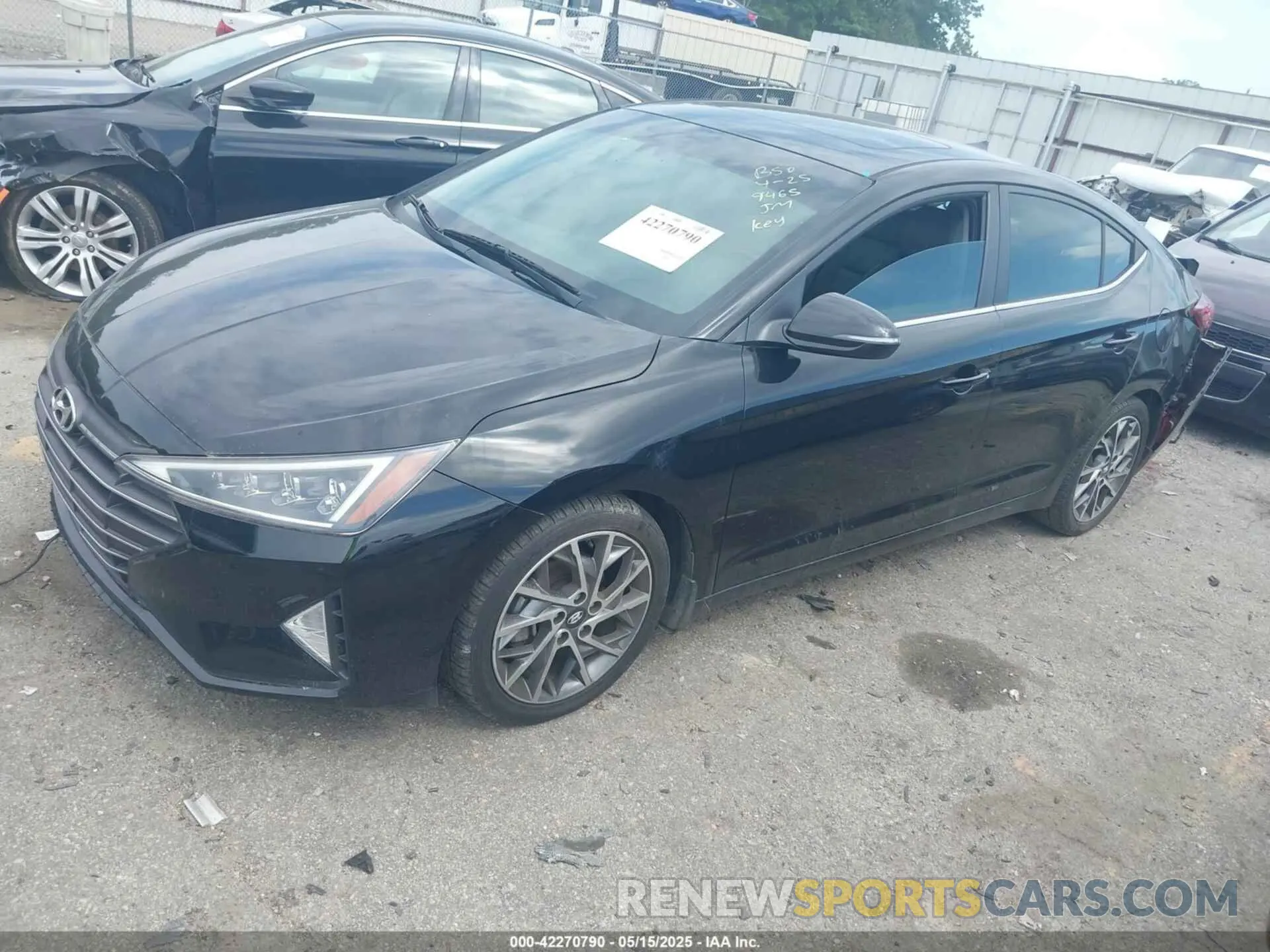 2 Photograph of a damaged car KMHD84LF7KU859465 HYUNDAI ELANTRA 2019