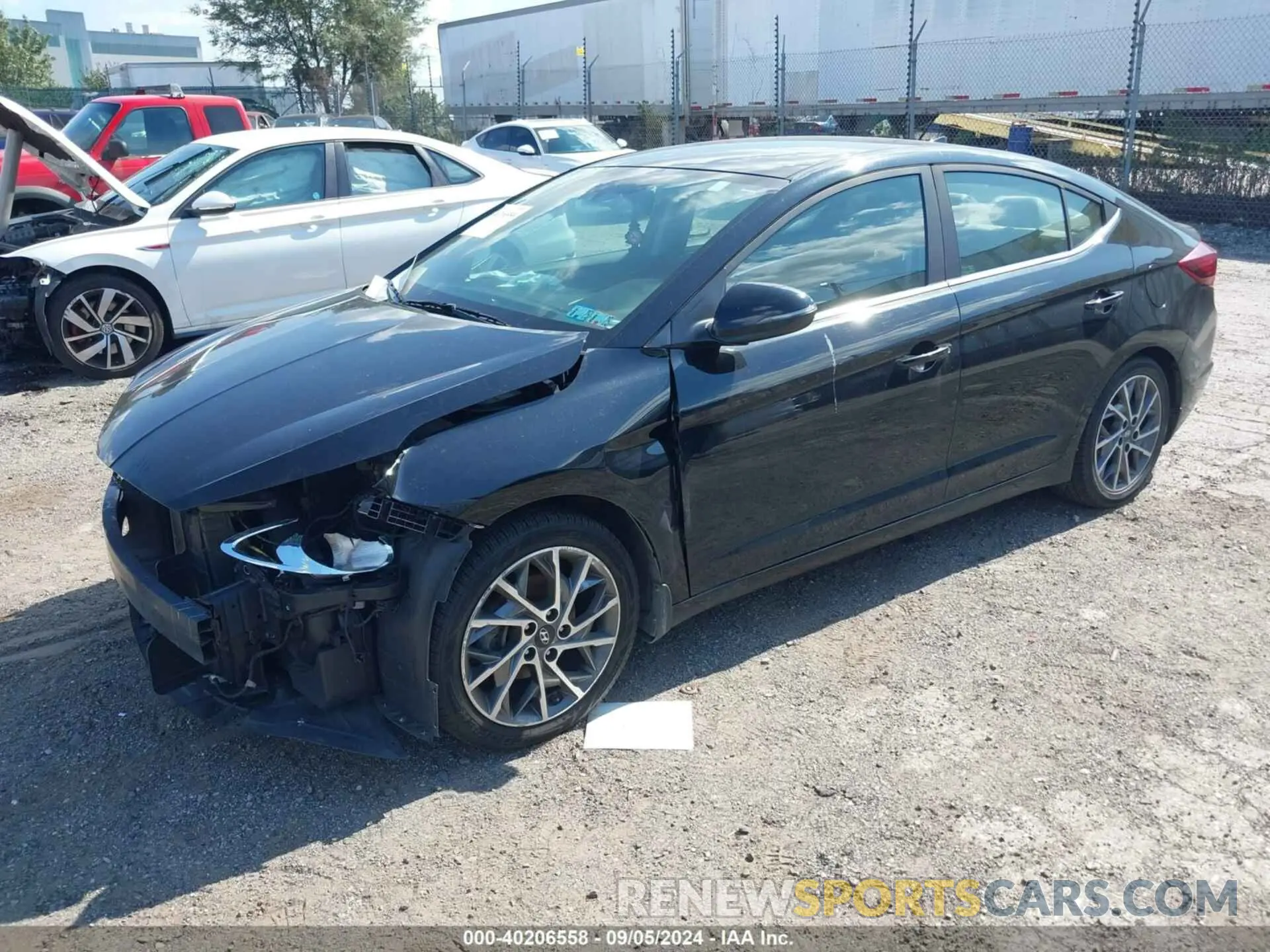 2 Photograph of a damaged car KMHD84LF7KU862253 HYUNDAI ELANTRA 2019