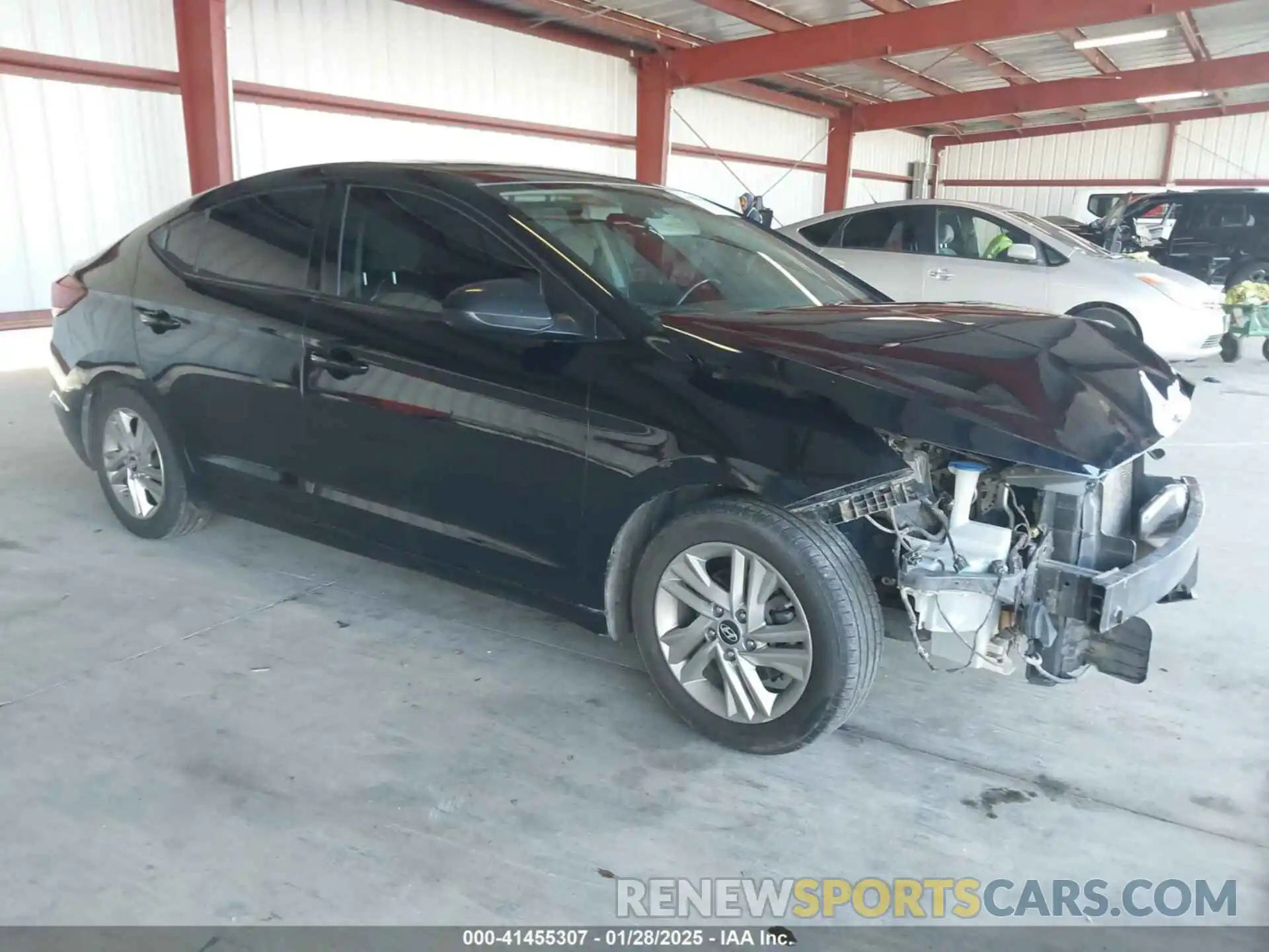 1 Photograph of a damaged car KMHD84LF8KU779365 HYUNDAI ELANTRA 2019