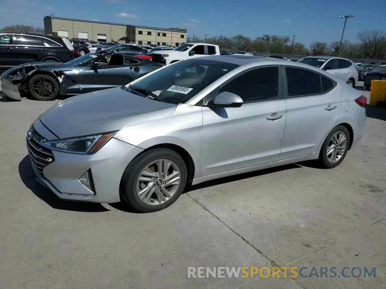 1 Photograph of a damaged car KMHD84LF8KU786798 HYUNDAI ELANTRA 2019