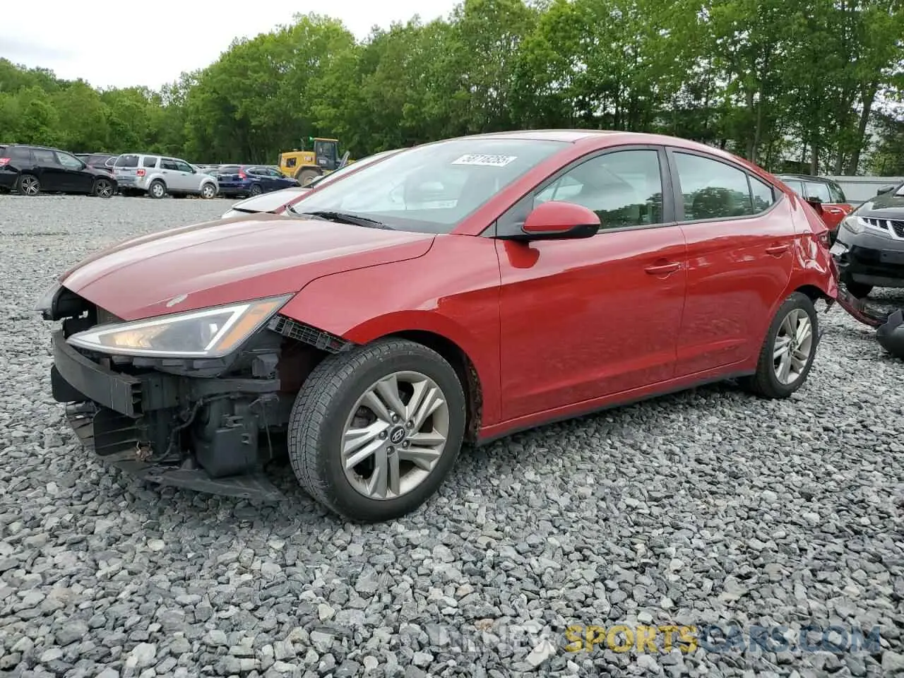 1 Photograph of a damaged car KMHD84LF8KU788972 HYUNDAI ELANTRA 2019