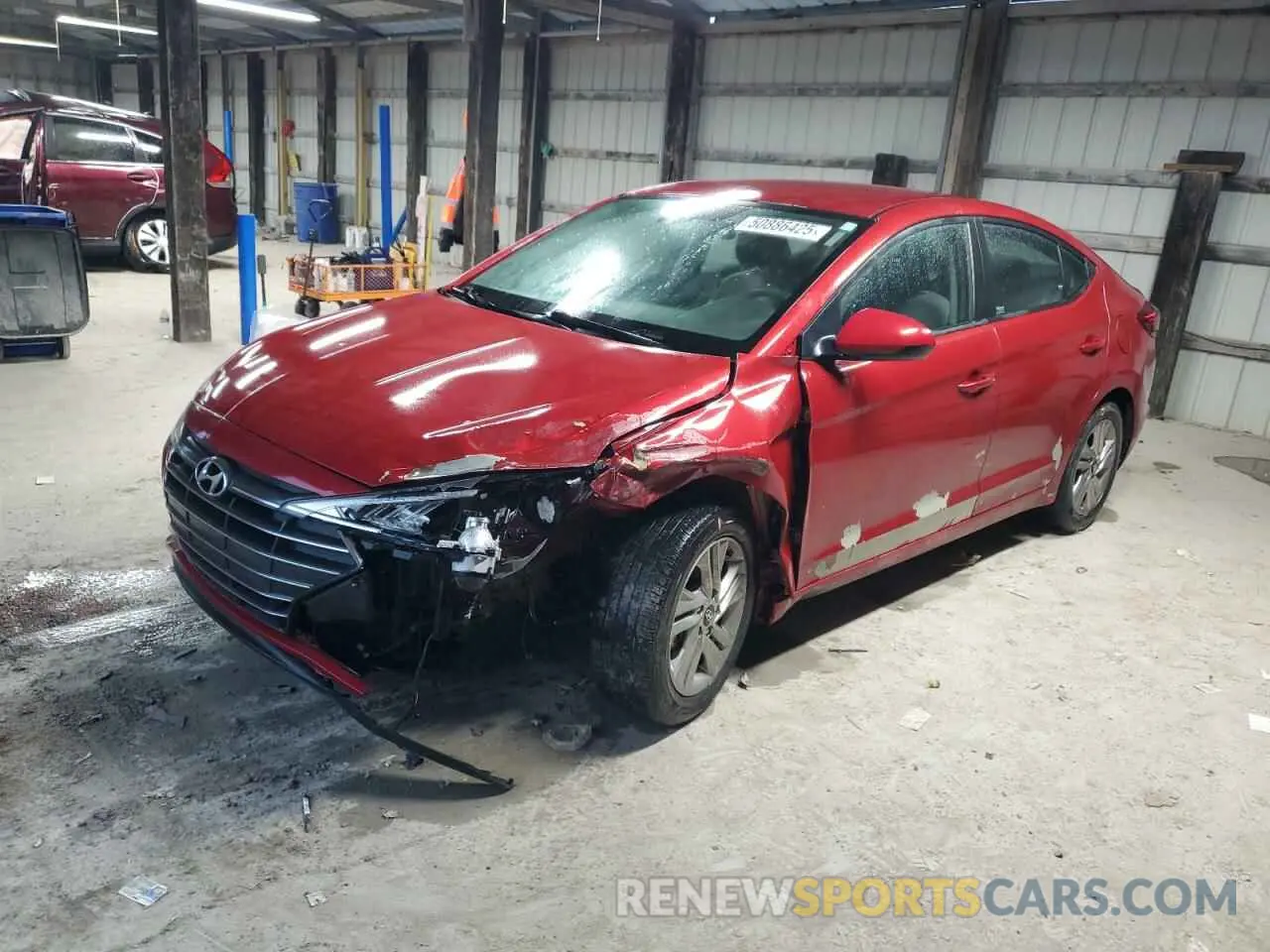 1 Photograph of a damaged car KMHD84LF8KU809660 HYUNDAI ELANTRA 2019