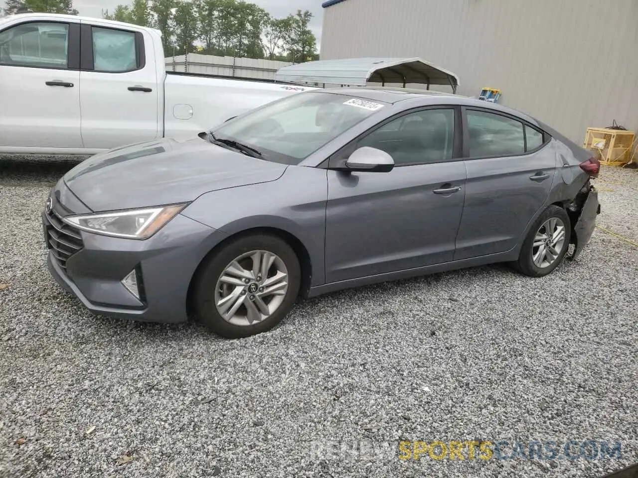 1 Photograph of a damaged car KMHD84LF8KU810047 HYUNDAI ELANTRA 2019