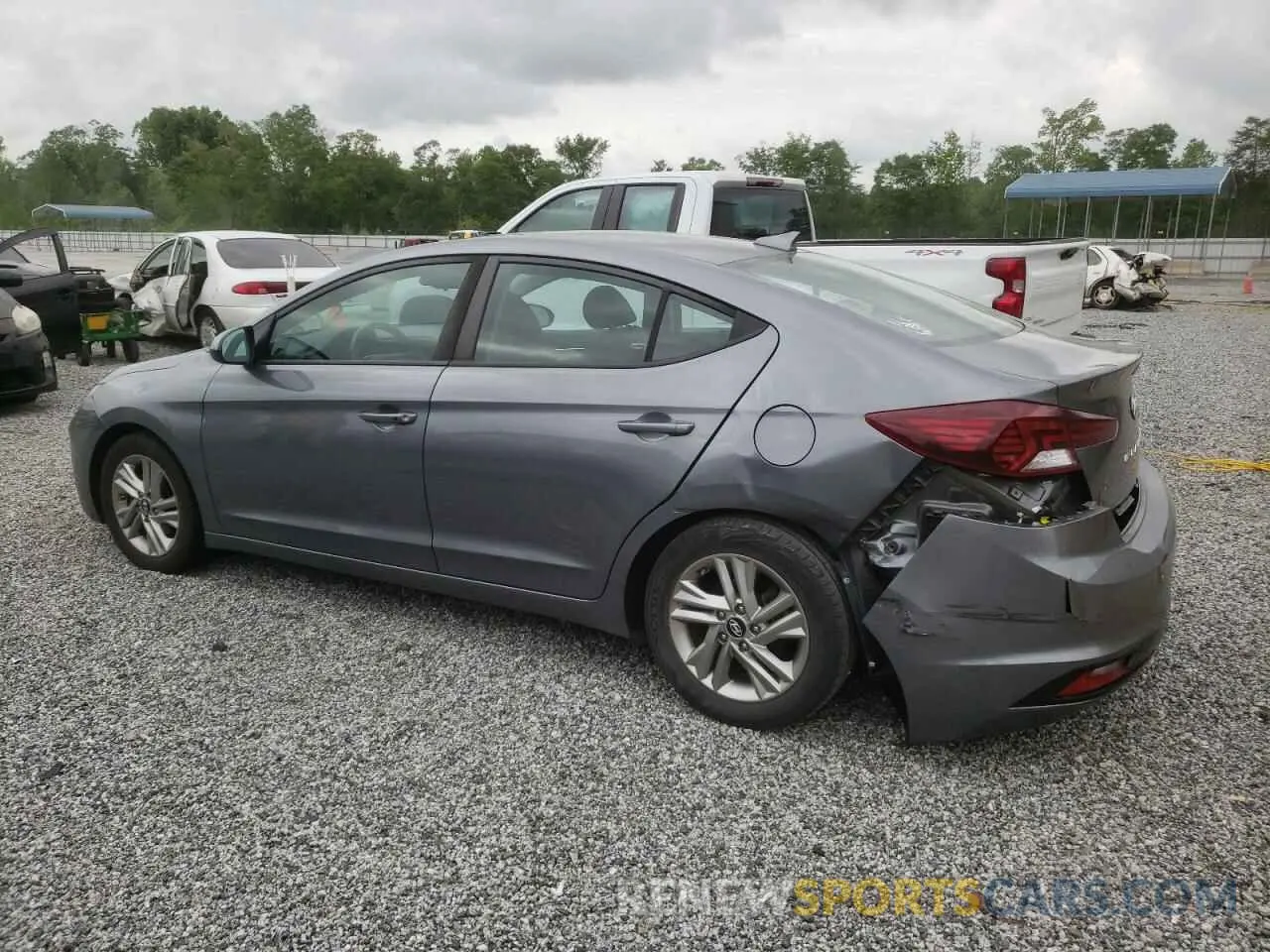 2 Photograph of a damaged car KMHD84LF8KU810047 HYUNDAI ELANTRA 2019