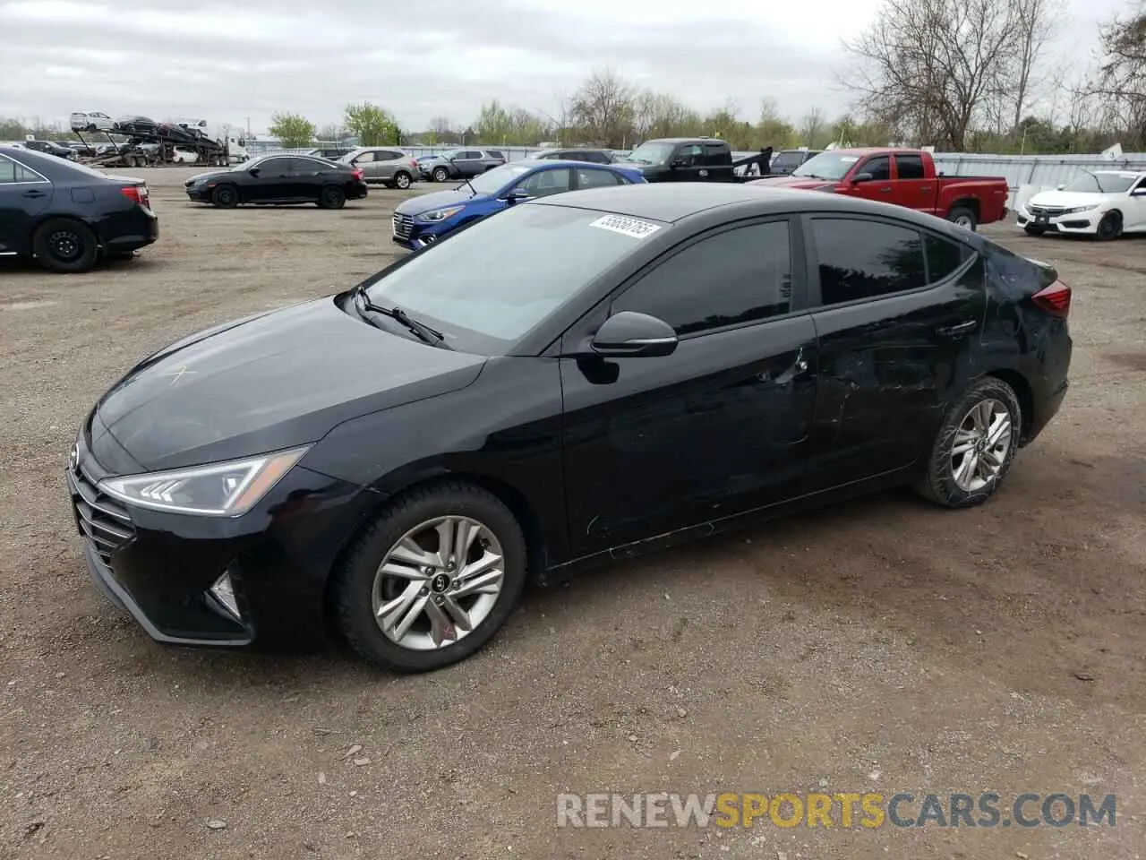 1 Photograph of a damaged car KMHD84LF8KU836549 HYUNDAI ELANTRA 2019