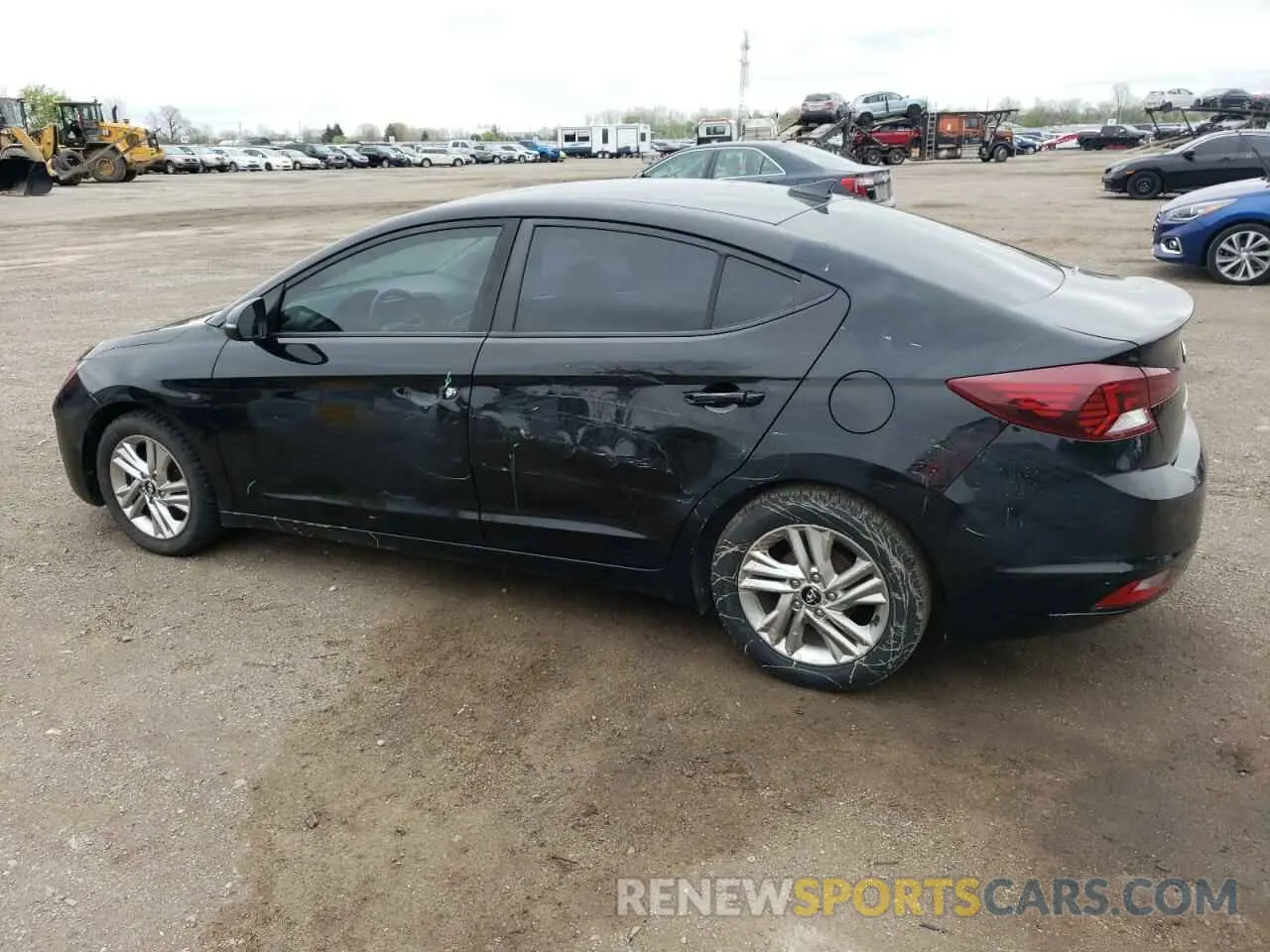 2 Photograph of a damaged car KMHD84LF8KU836549 HYUNDAI ELANTRA 2019