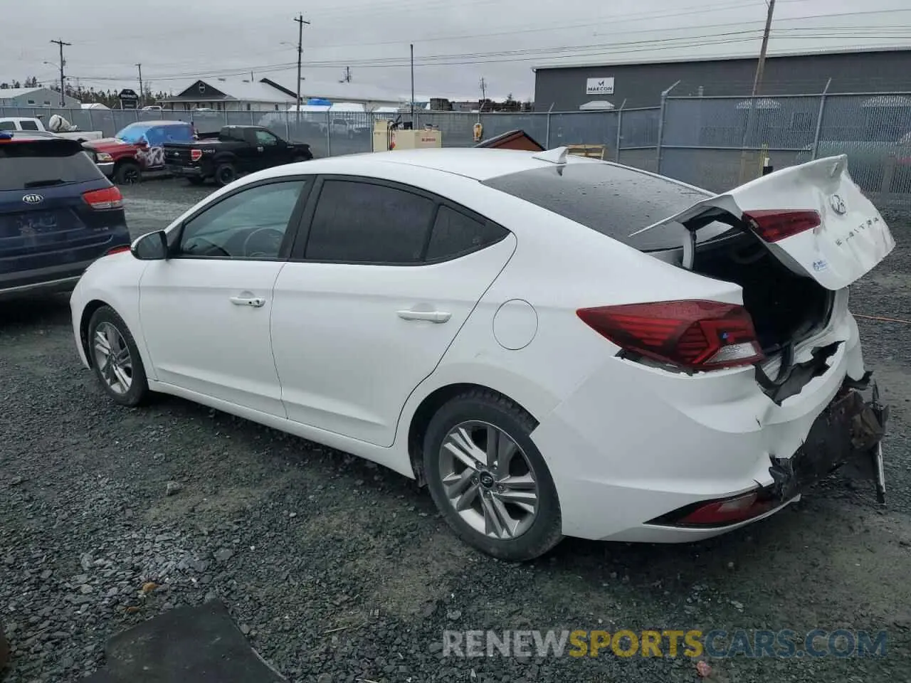 2 Photograph of a damaged car KMHD84LF8KU881586 HYUNDAI ELANTRA 2019