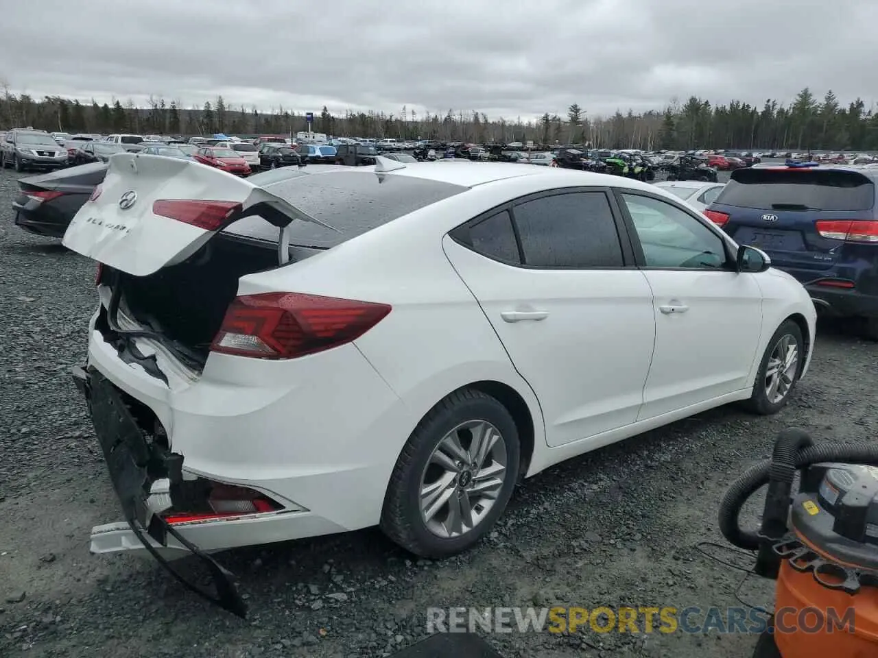 3 Photograph of a damaged car KMHD84LF8KU881586 HYUNDAI ELANTRA 2019