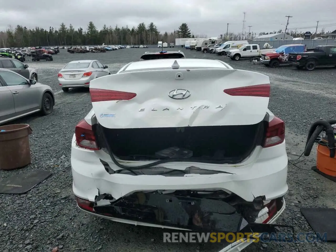 6 Photograph of a damaged car KMHD84LF8KU881586 HYUNDAI ELANTRA 2019