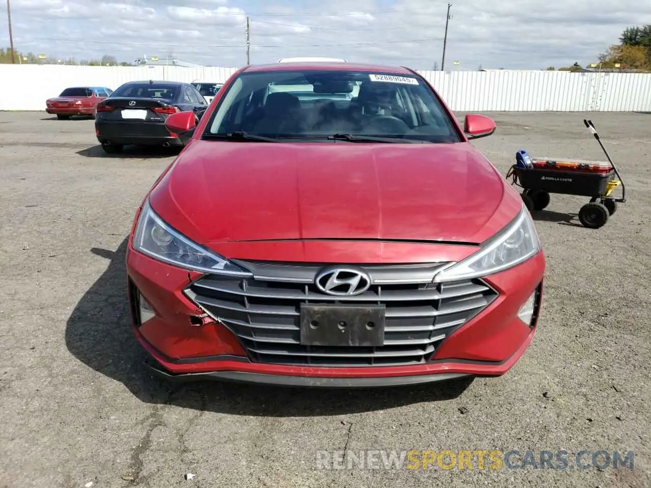 5 Photograph of a damaged car KMHD84LF9KU742423 HYUNDAI ELANTRA 2019