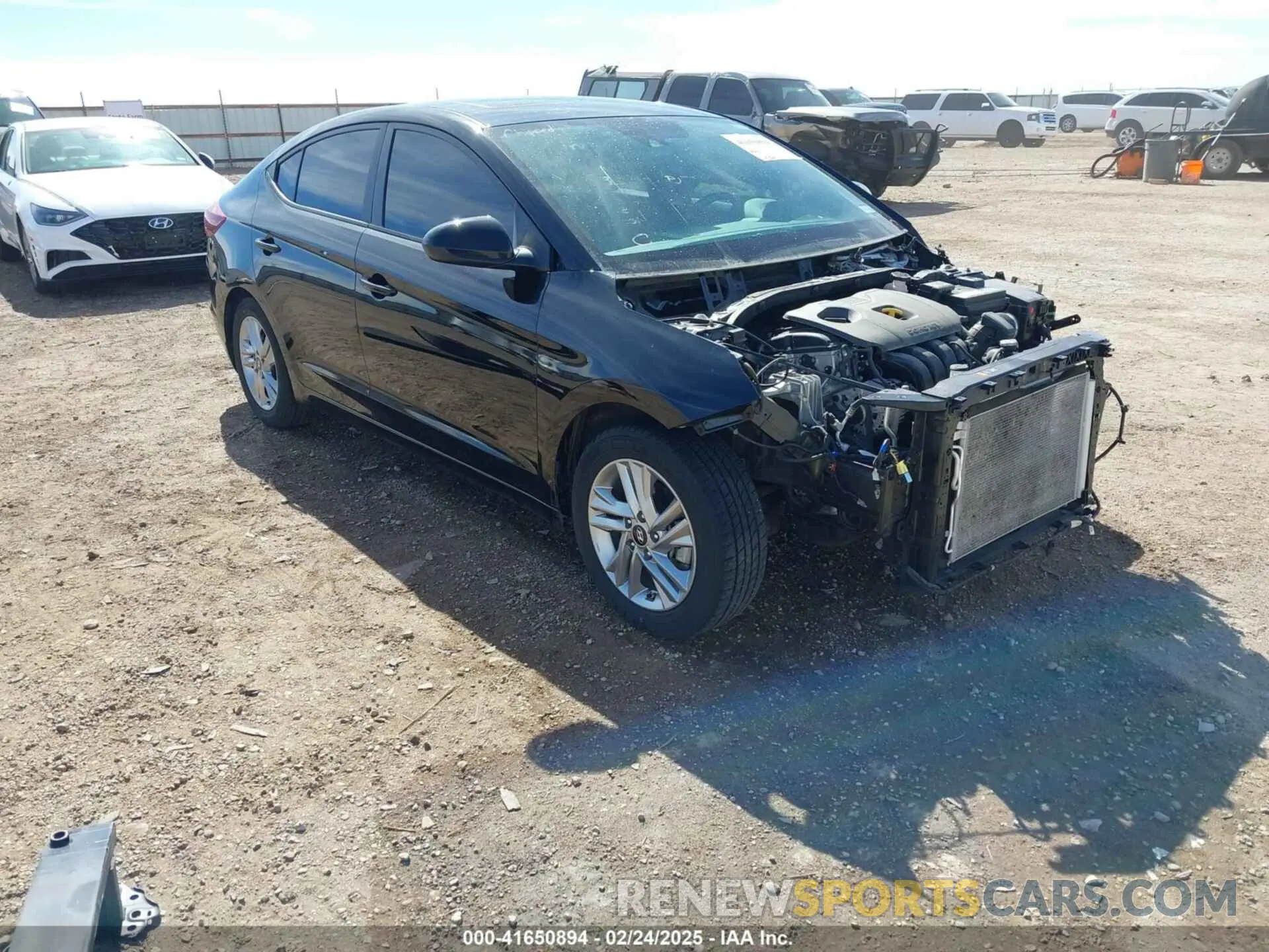 1 Photograph of a damaged car KMHD84LF9KU850394 HYUNDAI ELANTRA 2019