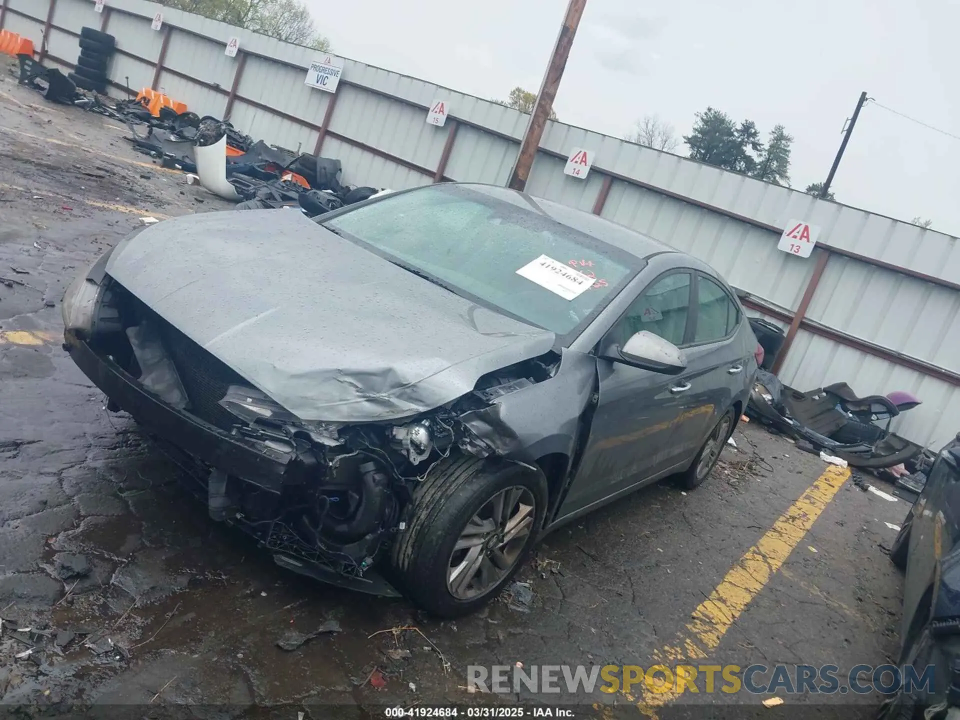 2 Photograph of a damaged car KMHD84LFXKU781862 HYUNDAI ELANTRA 2019